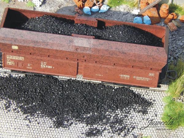 Juweela, Kohle Transportkohle 0,3-1,8mm, Spur H0, 28407 - 28408, Made in Germany